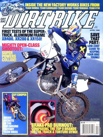 BBR on Cover of Dirt Bike magazine