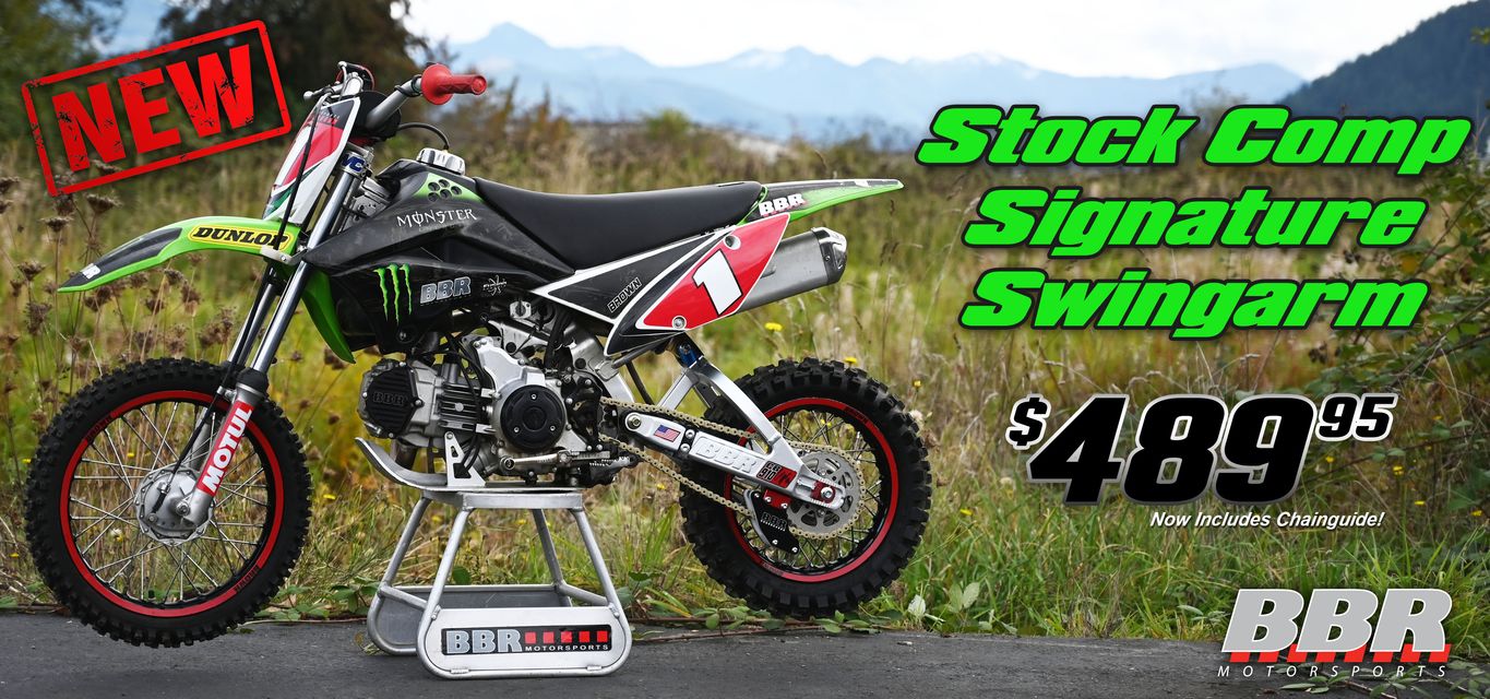 New KLX110 Stock Comp Signature Aluminum Swingarm