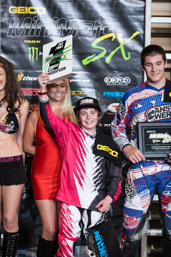 Carson Brown wins the 12" Youth Class at Mini Moto SX 2012