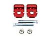 332-BBR-1041(A), Axle Adjuster Blocks - Billet w/Hardware, Red / BBR Supercomp Swingarms
