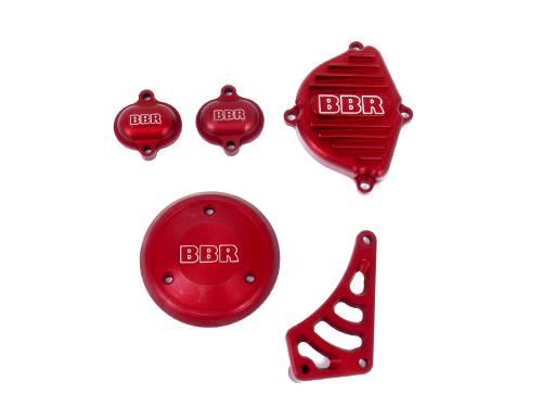 Engine Cover Set - Billet, Red / KLX/DRZ110, 02-09