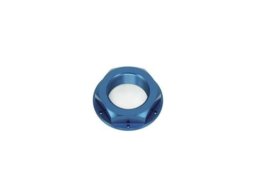 Steering Stem Nut - Billet Aluminum, Blue / (M22x1.0)