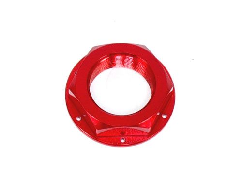 Steering Stem Nut - Billet Aluminum, Red / (M24x1.0) CRF150R, 07-Present