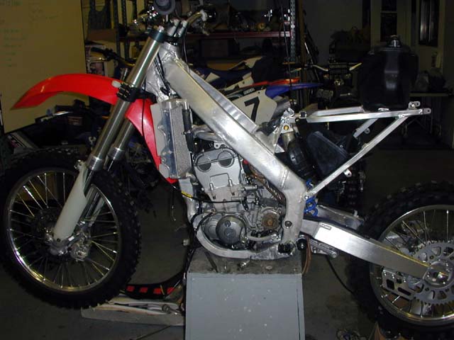 YZ426 Aluminum Perimeter Frame Conversion in Process