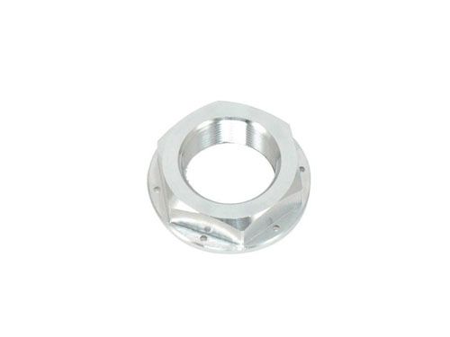 Steering Stem Nut - Billet Aluminum, Silver / (M22x1.0)
